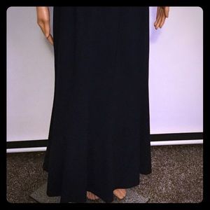 East 5th Navy Long Skirt With Godet Panels